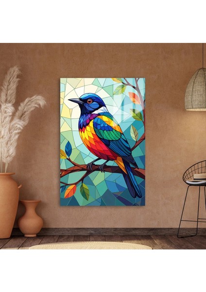 Renkli Kanatlar: Vitray Sanatı Kuş Cam Tablo fırsatları