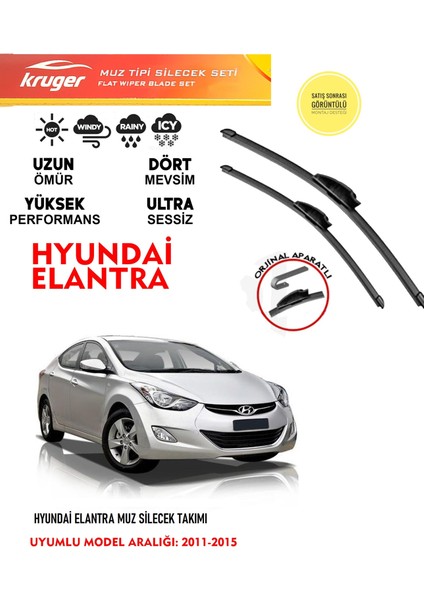 Hyundai Elantra Muz Silecek Takımı 2011 Model Araca Aparat