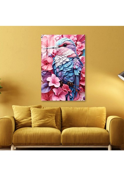 Pastel Rüyalar: Canlı Renkli Kuş Cam Tablo fırsatları