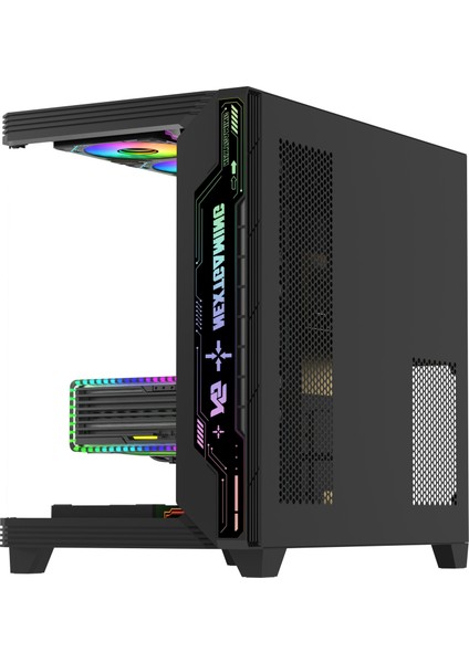 Sirius Black Argb Panel 7x Fan Kumanda ve Kontrolcü Atx Boş Bilgisayar Kasası Siyah indirimleri