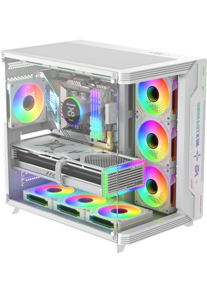 Sirius White Argb Panel 7x Fan Kumanda ve Kontrolcü Atx Boş Bilgisayar Kasası Beyaz