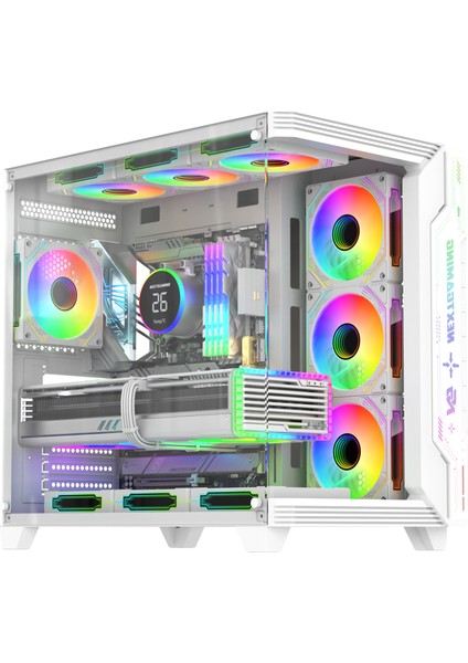 Sirius White Argb Panel 7x Fan Kumanda ve Kontrolcü Atx Boş Bilgisayar Kasası Beyaz fiyatları