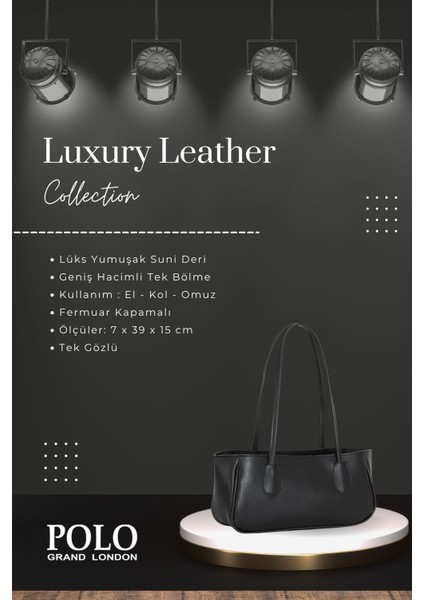 Orijinal Yeni Sezon Geniş Hacimli Lüks Yumuşak Deri Tek Gözlü Büyük Boy El Kol ve Omuz Çantası fırsatları