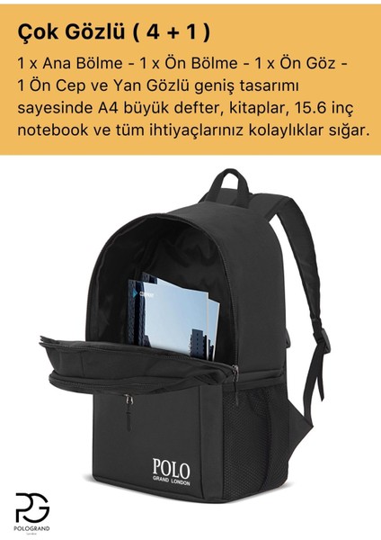 Orijinal Unisex Çok Gözlü Su Geçirmez Spor Kurs Laptop Gezi Seyahat ve Günlük Kullanım Sırt Çantası modelleri