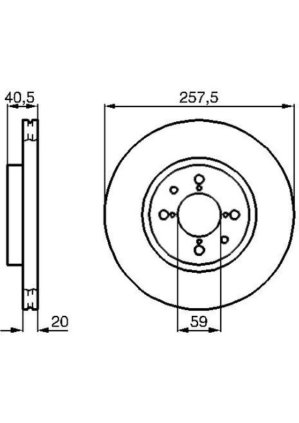 OCAL345T - Fren Disk Ön Palıo 96> Albea Doblo 01> Marea 96> Bravo I 95> Punto 99> / 145 94> 155 92> 4 Bijon Havalı 257MM