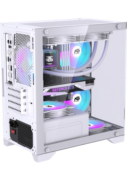 Orion Elite 4x Tuştan Değişen Rgb Fanlı M-Atx Boş Bilgisayar Kasası Beyaz fırsatları