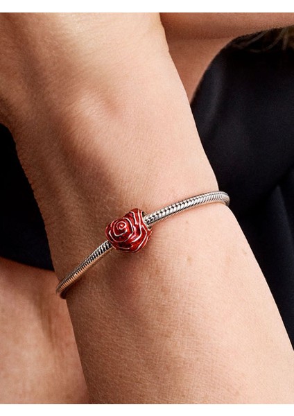 Pandora Kırmızı Gül Kalp Charm 925 Ayar Gümüş fiyatları