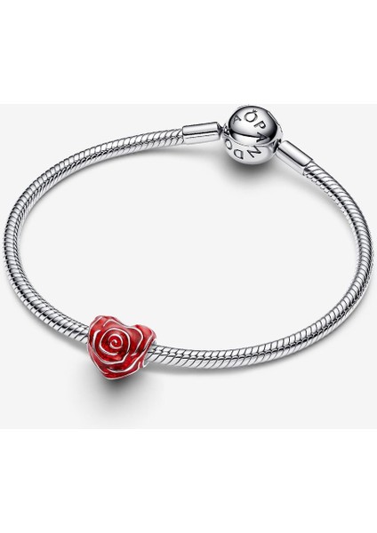 Pandora Kırmızı Gül Kalp Charm 925 Ayar Gümüş indirimleri