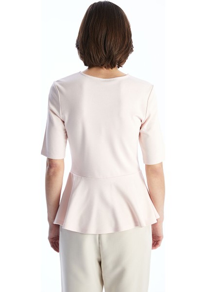 Yeni Sezon Bisiklet Yaka Peplum Bluz - S5OO47Z8 fırsatları