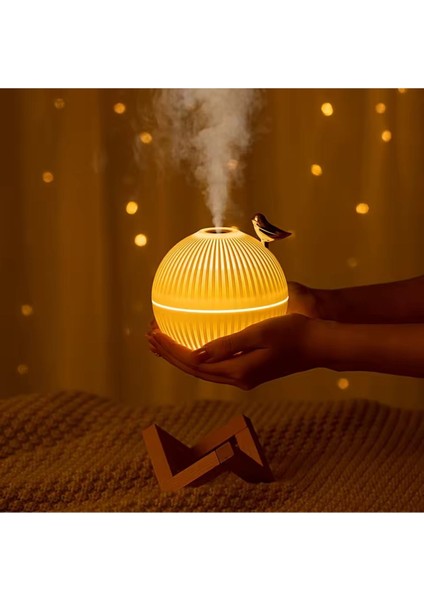 Şık Kuş Tasarımlı Ultrasonik Hava Nemlendirici Difüzör Gece Lambası Sessiz Aromaterapi Cihazı