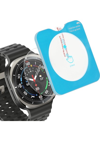 Samsung Galaxy Watch 7 Ultra Uyumlu Cam Kolay Kurulum Aparatlı Ekran Koruyucu