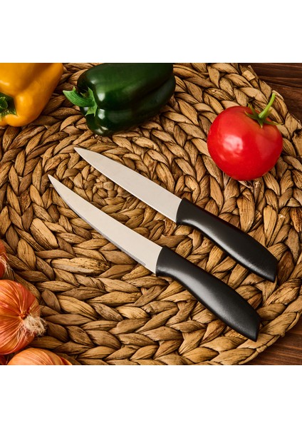Kitchen Vakumlu 2'li Çok Amaçlı Bıçak Seti - Siyah