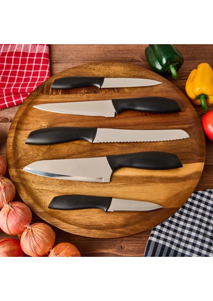 Kitchen Vakumlu 5'li Bıçak Seti - Siyah