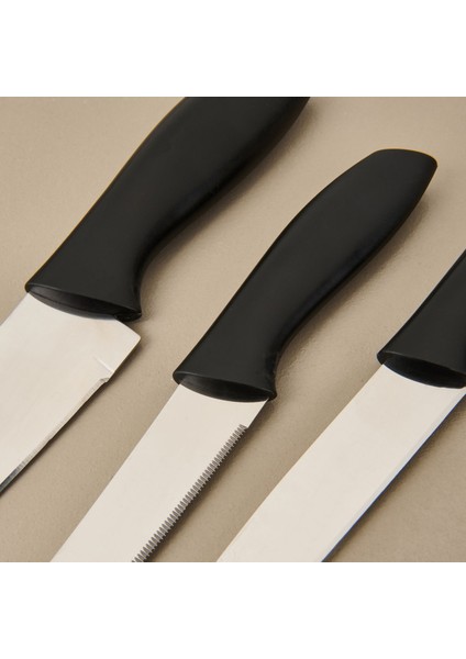 Kitchen Vakumlu 3'lü Çok Amaçlı Bıçak Seti - Siyah fırsatları