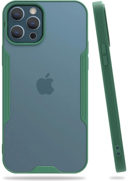 iPhone 12 Pro Max Kılıf Platin Silikon - Yeşil