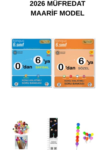 0'dan 6'ya Konu Anlatımlı Soru Bankası Seti 2026 Maarif Modeli (Uzay A+Emoji K+Kalem