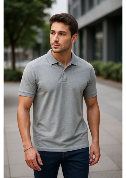 Erkek Polo Yaka Pamuk Tişört