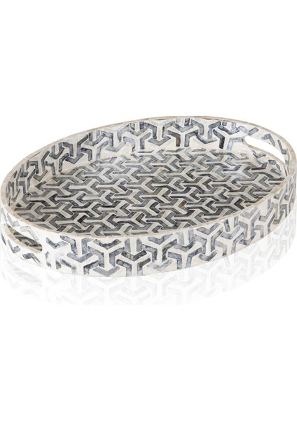 Sedef Oval Tepsi 45X33X6CM TLC0095