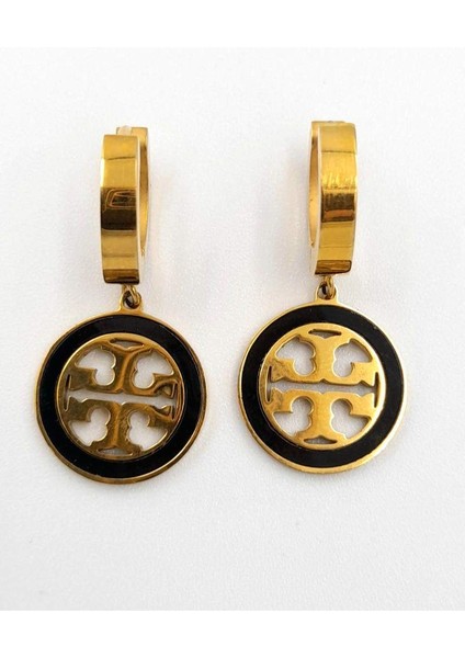 Gold Renk Figürlü Çelik Küpe