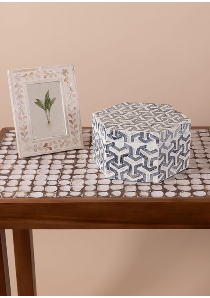Sedef Altıgen Kutu 24X21X12 cm TLC0092 fiyatları