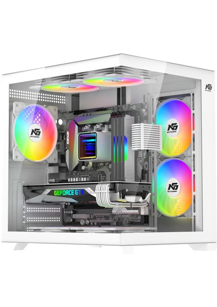 Orion Cube 5x Tuştan Değişen Rgb Fanlı M-Atx Boş Bilgisayar Kasası Beyaz fiyatları