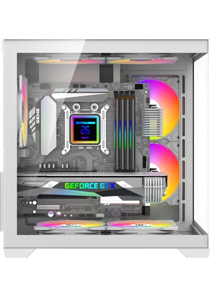 Orion Cube 5x Tuştan Değişen Rgb Fanlı M-Atx Boş Bilgisayar Kasası Beyaz modelleri