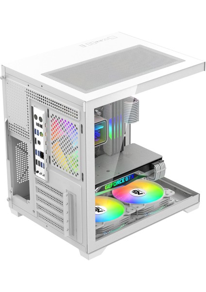 Orion Cube 5x Tuştan Değişen Rgb Fanlı M-Atx Boş Bilgisayar Kasası Beyaz fırsatları