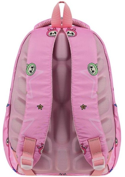 Labubu Ilkokul Çantası 3'lü Set 42*30 cm Beslenme Çantası Kalem Kutusu Ortopedik Su Itici Kumaş indirimleri