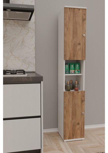 Efes Mutfak Dolabı Mutfak Rafı Çok Amaçlı Dolap-Meşe