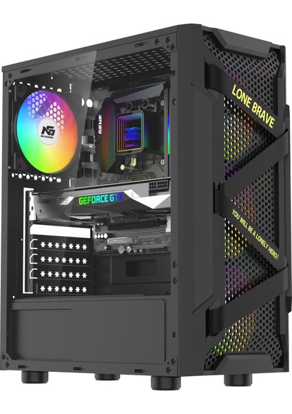Vegax 4 Adet Rgb Fanlı Atx Tuştan Değişen Boş Bilgisayar Kasası