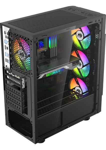 Vegax 4 Adet Rgb Fanlı Atx Tuştan Değişen Boş Bilgisayar Kasası fırsatları