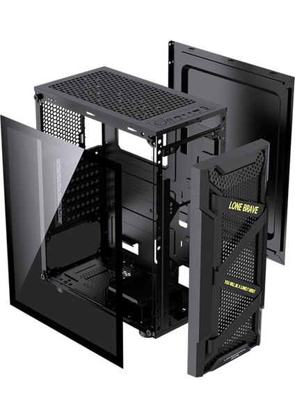 Vegax 4 Adet Rgb Fanlı Atx Tuştan Değişen Boş Bilgisayar Kasası