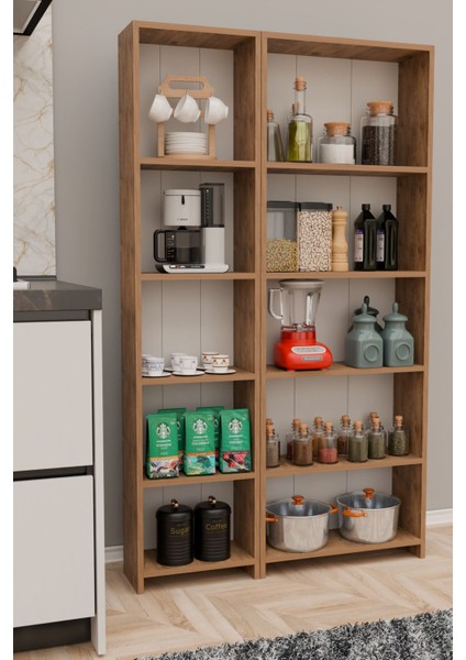 10 Raflı Mutfak Dolabı Mutfak Rafı Çok Amaçlı Dolap ve Saklama Dolabı-Meşe modelleri