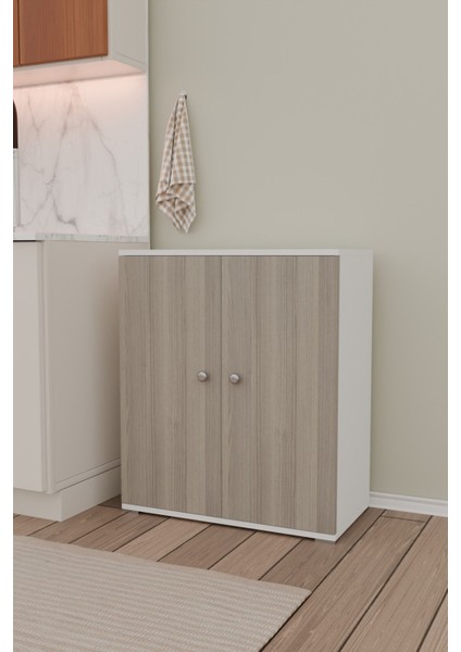 3 Bölmeli Mutfak Dolabı Mutfak Rafı Çok Amaçlı Dolap ve Saklama Dolabı-Cordoba