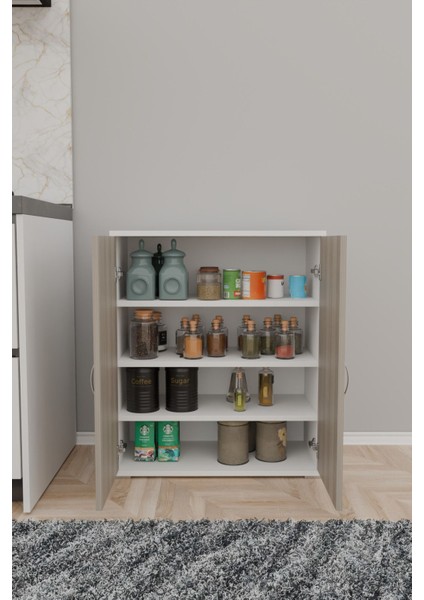 4 Bölmeli Mutfak Dolabı Mutfak Rafı Çok Amaçlı Dolap ve Saklama Dolabı-Cordoba fiyatları