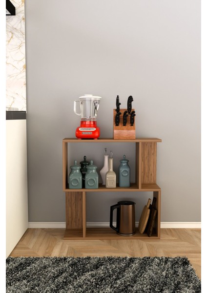 Scala 2 Raflı Mutfak Dolabı Mutfak Rafı Çok Amaçlı Dolap - Meşe fiyatları