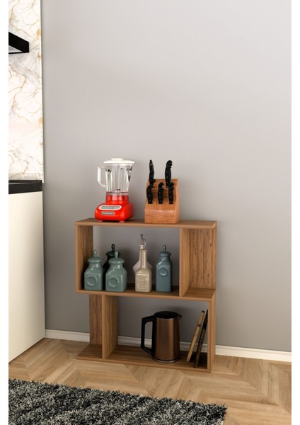 Scala 2 Raflı Mutfak Dolabı Mutfak Rafı Çok Amaçlı Dolap - Meşe modelleri