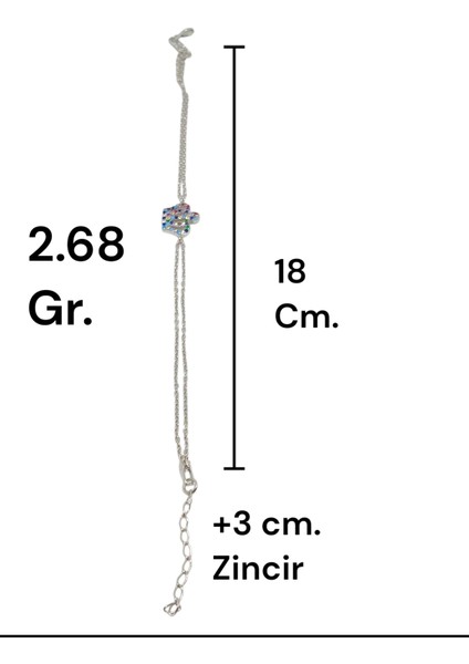 Renkli Taşlı Kraliçe Tacı Figürlü 925 Ayar Gümüş Kadın Bileklik – Zarif ve Gösterişli Tasarım modelleri