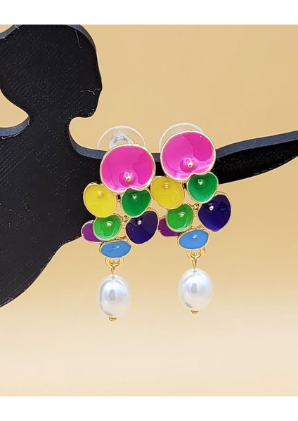 Renk Karnavalı Inci Küpe