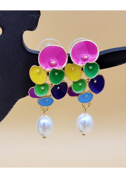 Renk Karnavalı Inci Küpe modelleri