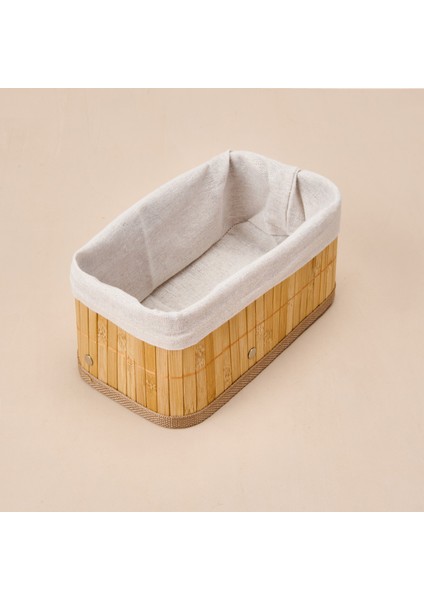 Bambu 3'lü Organizer Sepet - Bej modelleri