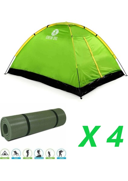 Upland Crew 3xl Çadır - 4 Kişilik 4 Tane Mat