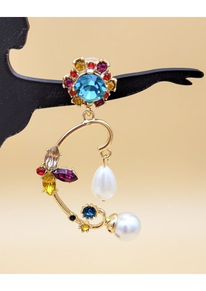 Saray Işıltısı Inci Halo Küpe modelleri