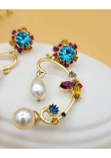 Saray Işıltısı Inci Halo Küpe fırsatları