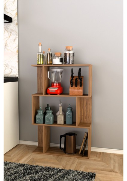 Scala 3 Raflı Mutfak Dolabı Mutfak Rafı Çok Amaçlı Dolap -Meşe fiyatları