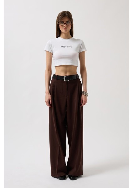 Nepo Baskılı Crop T-Shirt fiyatları