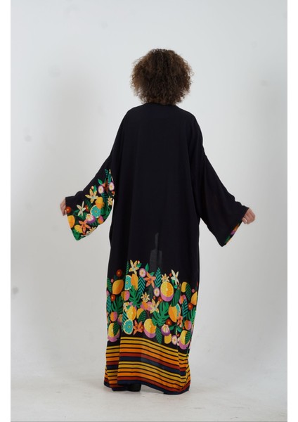Etek Ucu Desenli Uzun Kimono fırsatları