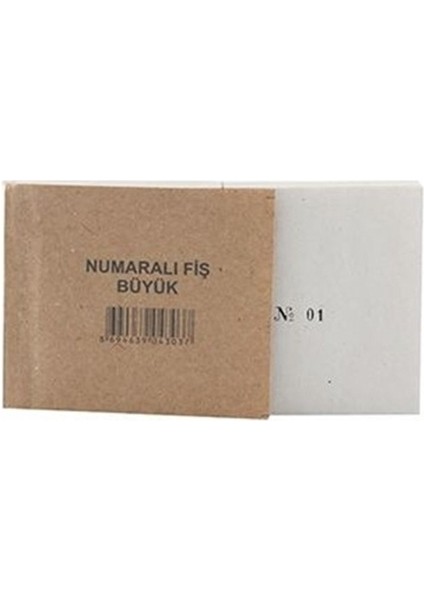 Numaralı Fiş Büyük - 5 Adet