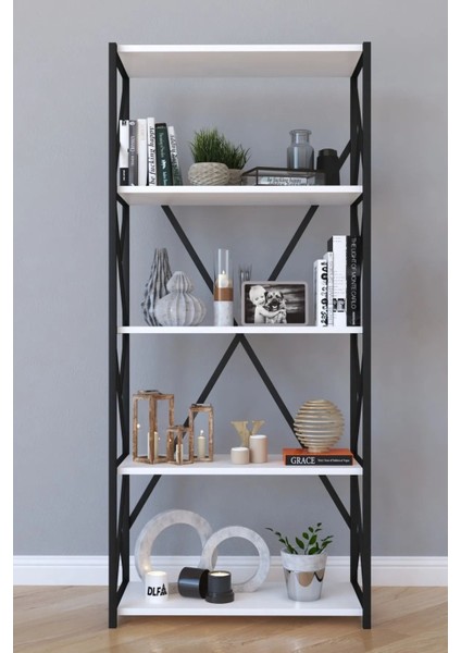 New Modern 150 Lik Kitaplık Raf Çok Amaçlı Kiler Mutfak Banyo Rafı Beyaz