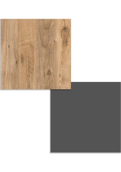 Lina Metal Ayaklı 5 Raf 2 Kapaklı Kitaplık Antrasit - Meşe fırsatları